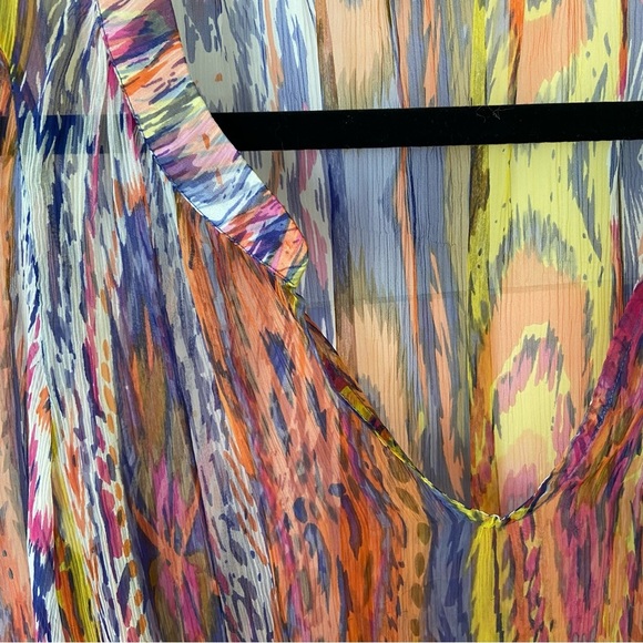 Lucky Brand Colorful Sheer Blouse - Picture 3 of 8